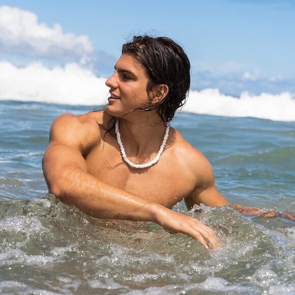 White Puka Shell Necklace Hawaiian Beach Choker Summer Surf Jewelry - Picture 5 of 6